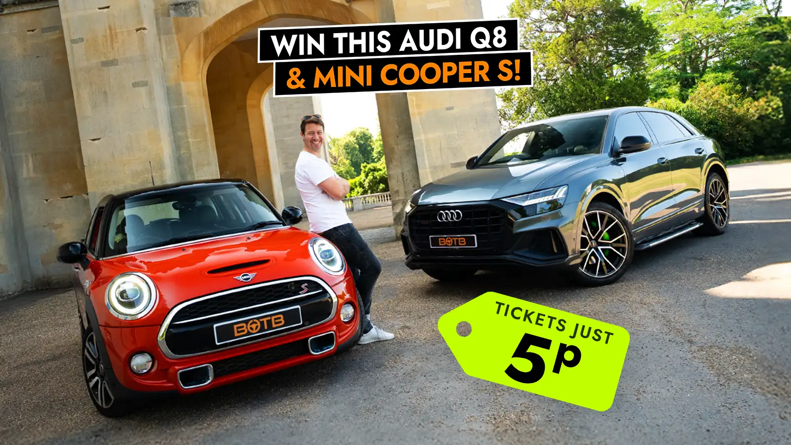   Two dream cars, one comp: win these custom Audi Q8 & Mini for 5p!