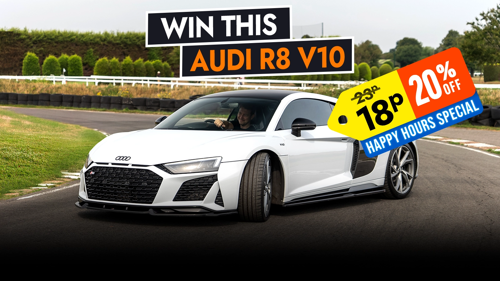   Drive a Supercar Legend – this Audi R8 V10 can be yours for 23p!